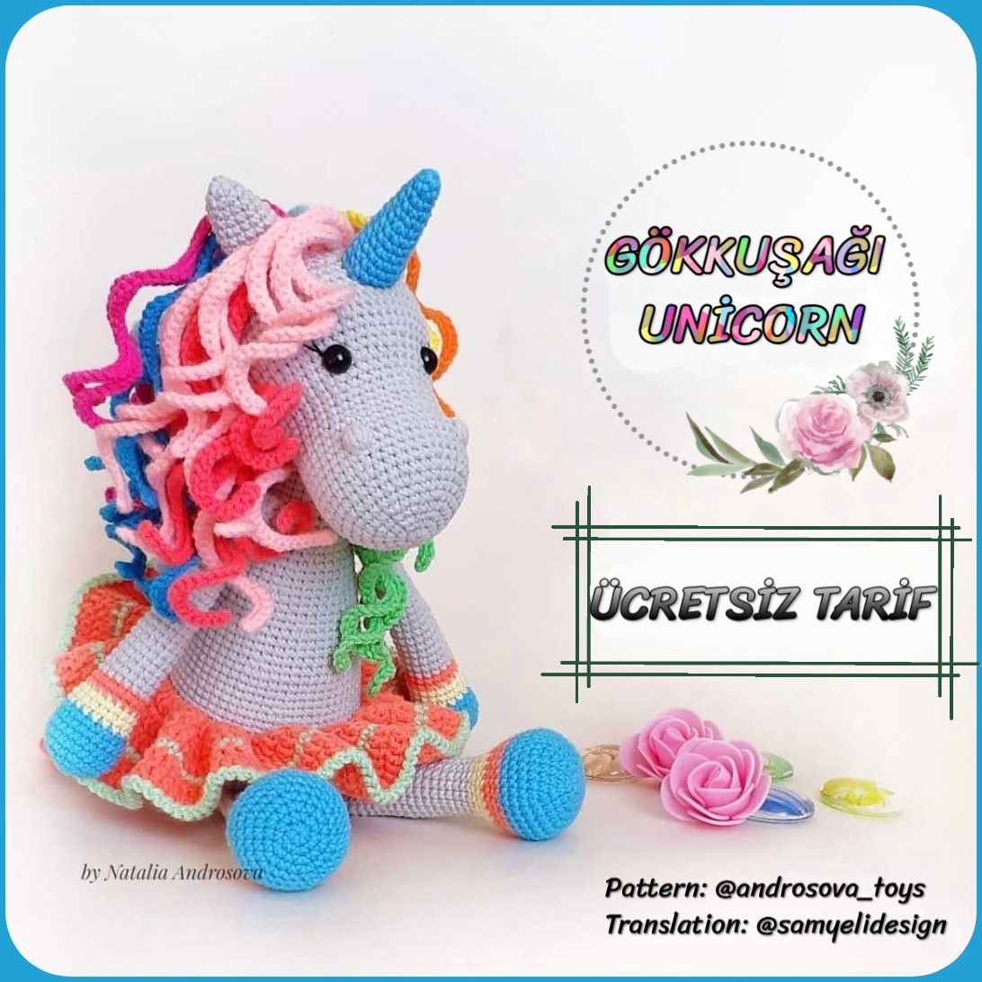 Modern  Amigurumi Crochet Baby Unicorn Ücretsiz Desen