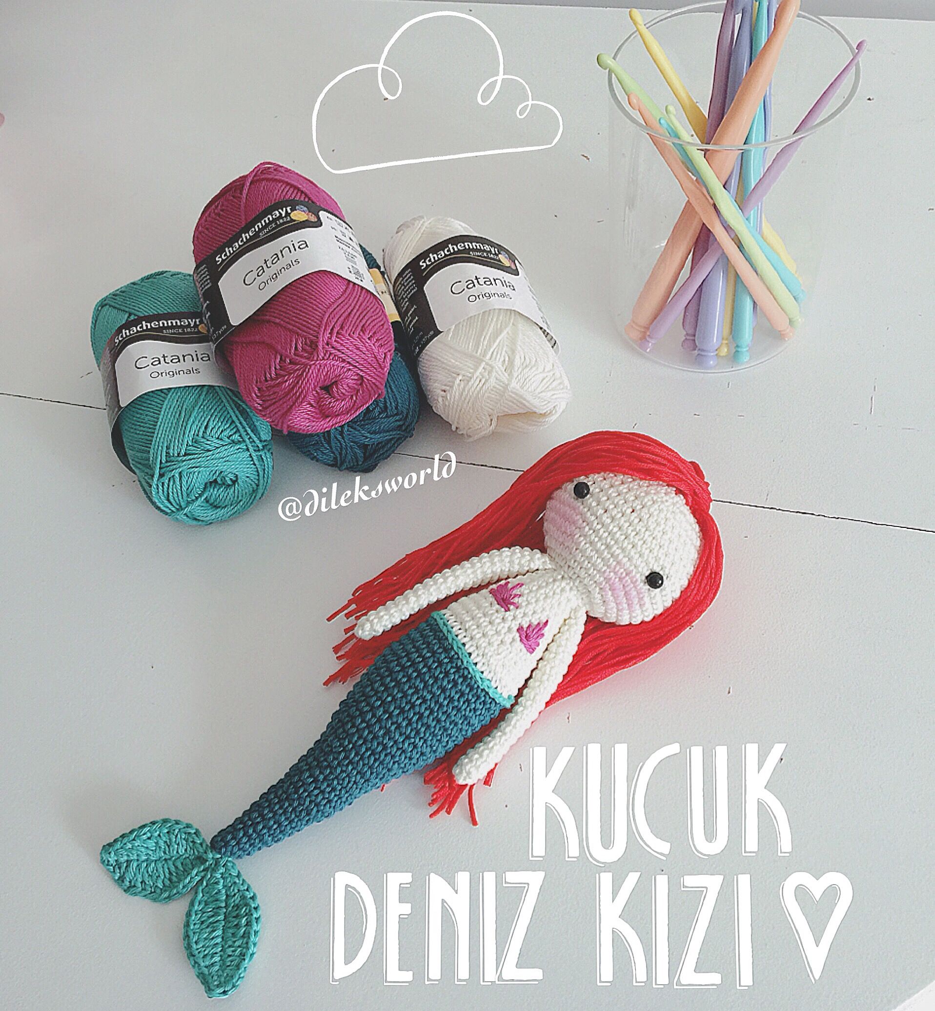 -amigurumi-kucuk-denizkizi-ucretsiz-desen-5 Amigurumi küçük denizkızı ücretsiz desen