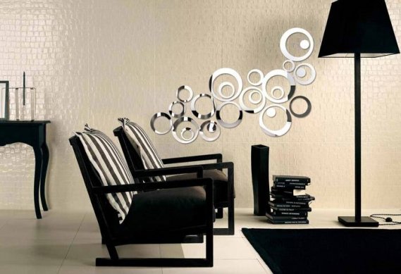 Dekoratif-salon-aynası Salon Ayna Modelleri