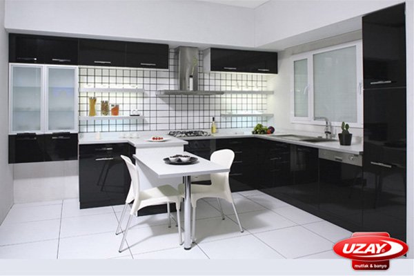 Estetik-Uzay-Mutfak-Blackline-Dolabı Uzay Mutfak Dolapları
