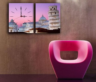 Eyfel-Kulesi-Temalı-Canvas-Duvar-Saati Canvas Duvar Saati Modelleri