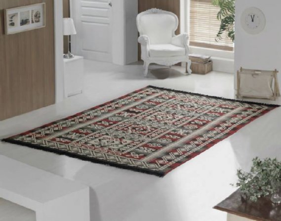 Geleneksel-motif-desenli-kilim-örneği Geleneksel Halı Kilim Motifleri