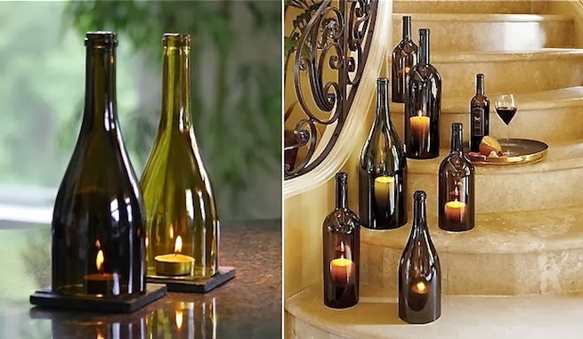 Ideas-para-decorar-con-botellas-de-vino Dekoratif cam şişe nasıl yapılır?