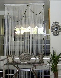 Modern-İp-Perde-Dekorasyonu İp Perde Modelleri
