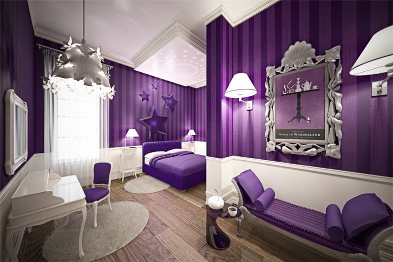 Mor-Yatak-Odası-Dekorasyonu-purple-bedroom-ideas-17 Mor Yatak Odası Dekorasyonu
