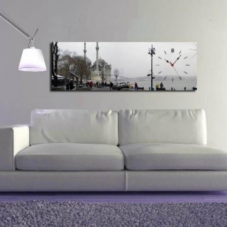 Ortaköy-Temalı-Canvas-Duvar-Saati Canvas Duvar Saati Modelleri