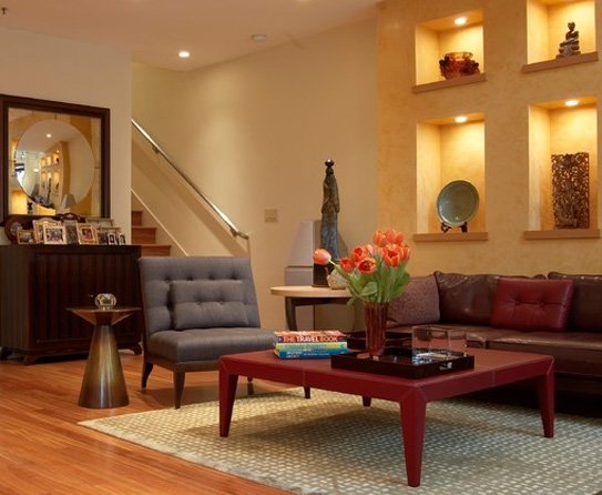 Salon-İçin-Işıklı-Niş-Duvar-Tasarımı Niş Duvar Dekorasyonu Modelleri