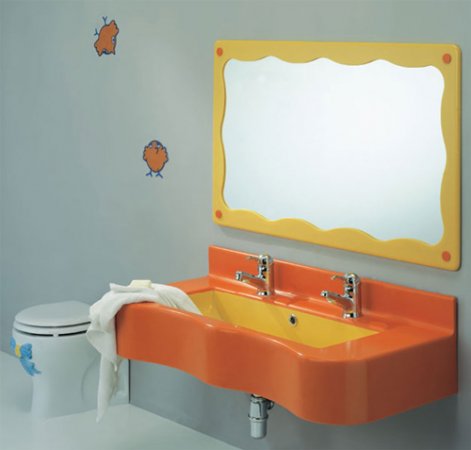 Turuncu-Sarı-İki-Renkli-Lavabo-Fiyatları Renkli lavabo modelleri