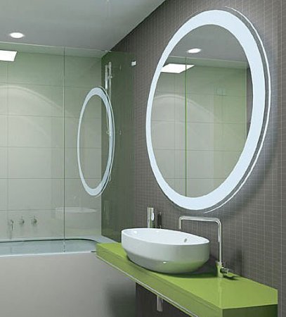 Yuvarlak-Modern-Banyo-Aynası-Modeli Modern Banyo Aynası Tasarımları