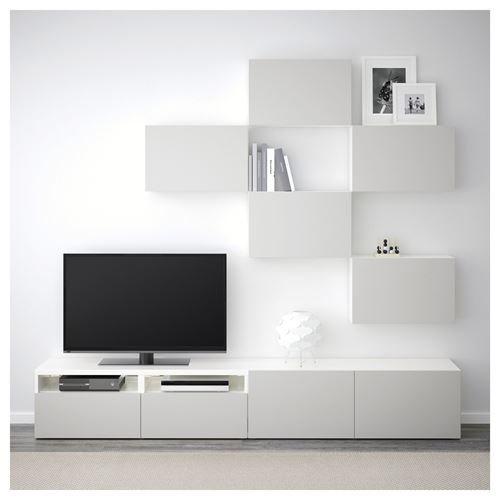 ikea-tv-ünitesi-2018-beyaz-açık-gri IKEA 2018 TV Ünitesi Modelleri