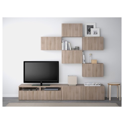 ikea-tv-ünitesi-2018-ceviz-görünümlü IKEA 2018 TV Ünitesi Modelleri