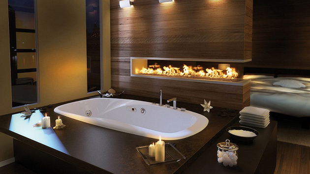 romantik-modern-banyolar Romantik Banyo Dekorasyon Önerileri