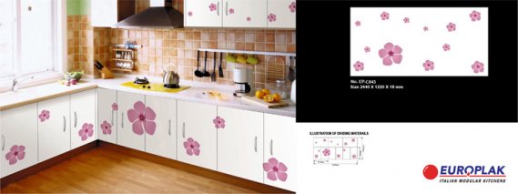 içek-Desenlere-Sahip-Mutfak-Dolapları Çiçek Desenli Mutfak Dolabı Modelleri