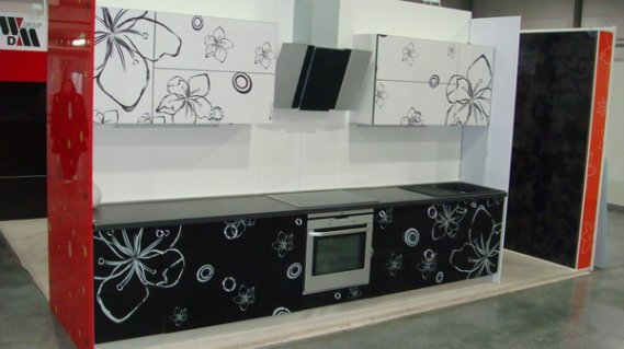 içek-Desenli-Mutfak-Dolabı-Tasarımı Çiçek Desenli Mutfak Dolabı Modelleri