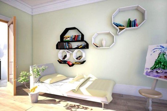 lginç-Duvar-Raf-Çeşidi İlginç Raf Tasarımları
